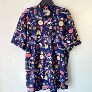 RSVLTS The Roosevelts Ron Swanson's Shirt of Greatness  Button Up Short Sleeve L